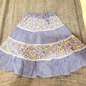 Milkshake Flowy Floral Pinstripe Maxi Skirt